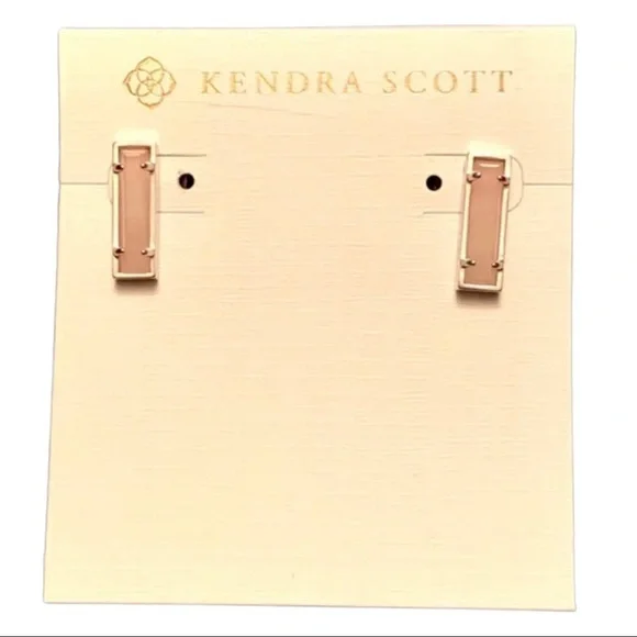 Gifted…NWT Kendra Scott Lady Stud Earrings pink silver - Picture 1 of 6